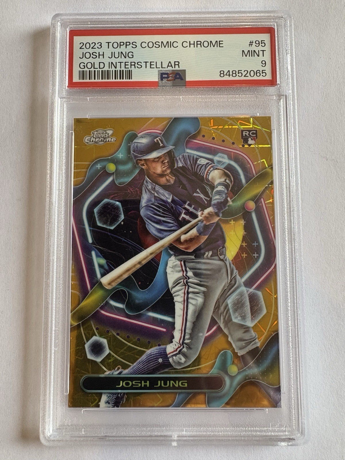 JOSH JUNG Rookie 2023 Topps Cosmic Chrome GOLD Interstellar #'d 1/50, PSA 9!!