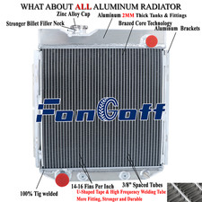 Aluminum Radiator For 1960-1966 61 62 Ford Mustang Falcon Ranchero Comet V8