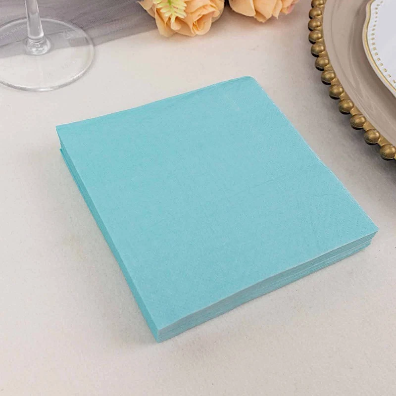 BLUE 50 Soft 2 Ply Disposable Dinner Cocktail Paper NAPKINS Party Decorations - Image 3 of 4