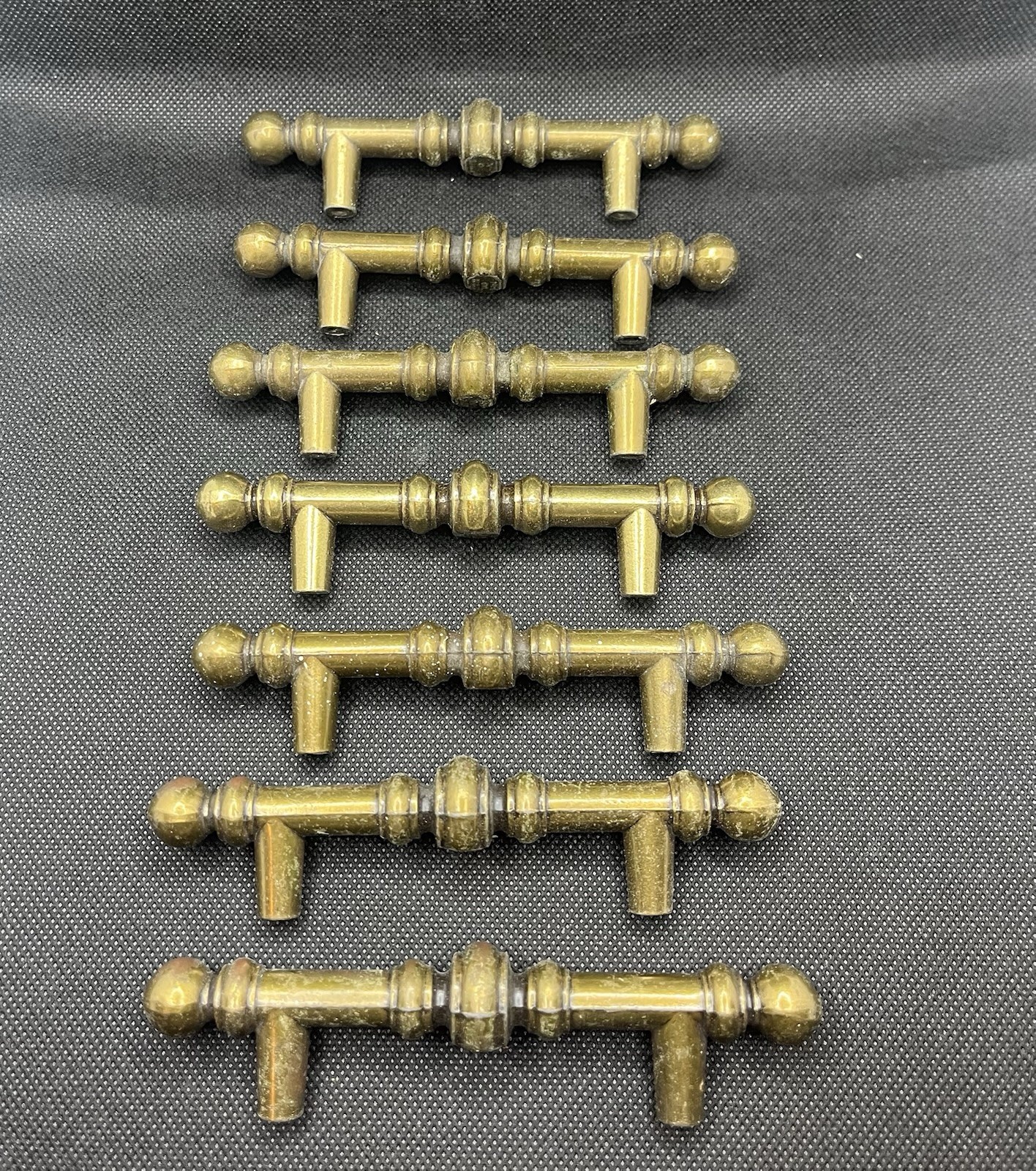 Vintage 1970’s Amerock Charter 3” center burnished brass cabinet bar pull BP742-BB, vintage brass decor from the 1970s