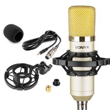 Vonyx CM400 Studio Condenser Microphone Set for Podcast, Recording, Streaming