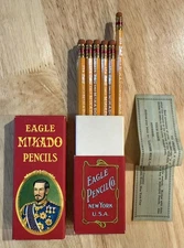 NOS 12  Eagle MIKADO No 174 Pencils w/ Box No 2 Lead