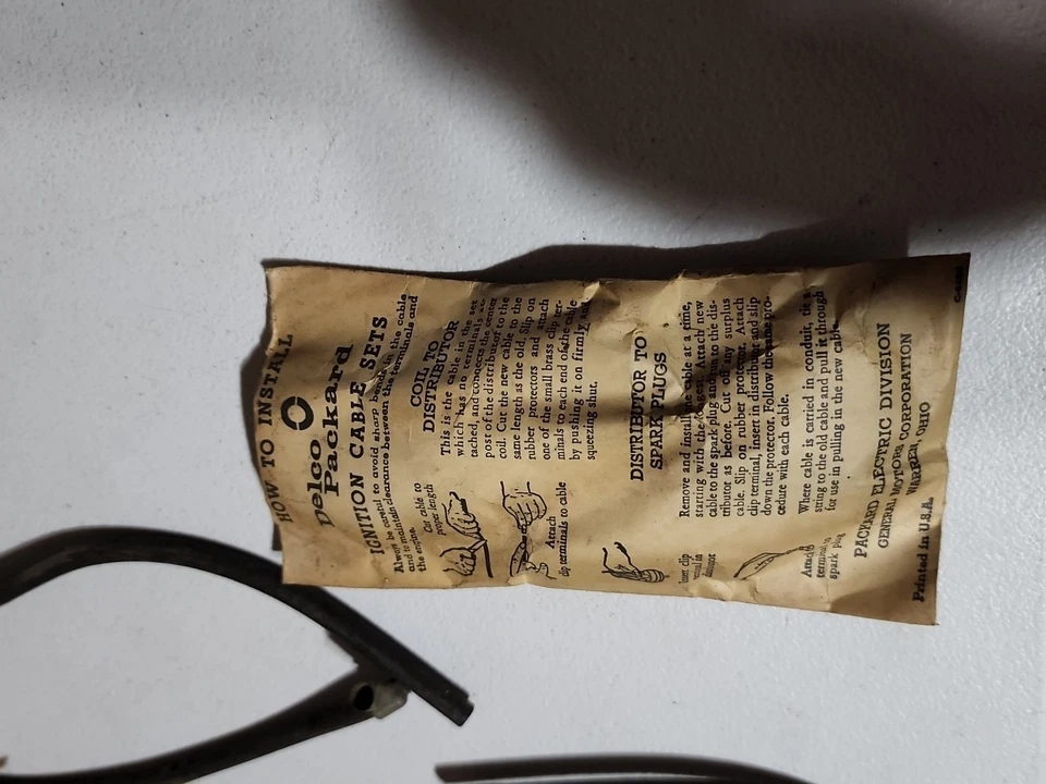 NOS 803 CABLES DE BUJÍA SUPER ESPECIALES ROADMASTER PACKARD 1936-1947 BUICK (#3) Foto 2 de 4
