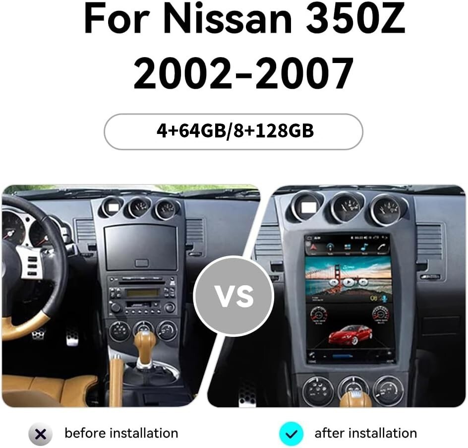 For Nissan 350Z Z33 12.1 inch Android Car Radio Touch Screen