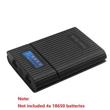 New Black DIY Power Bank Case Battery Charger Storage Box Digital Display J