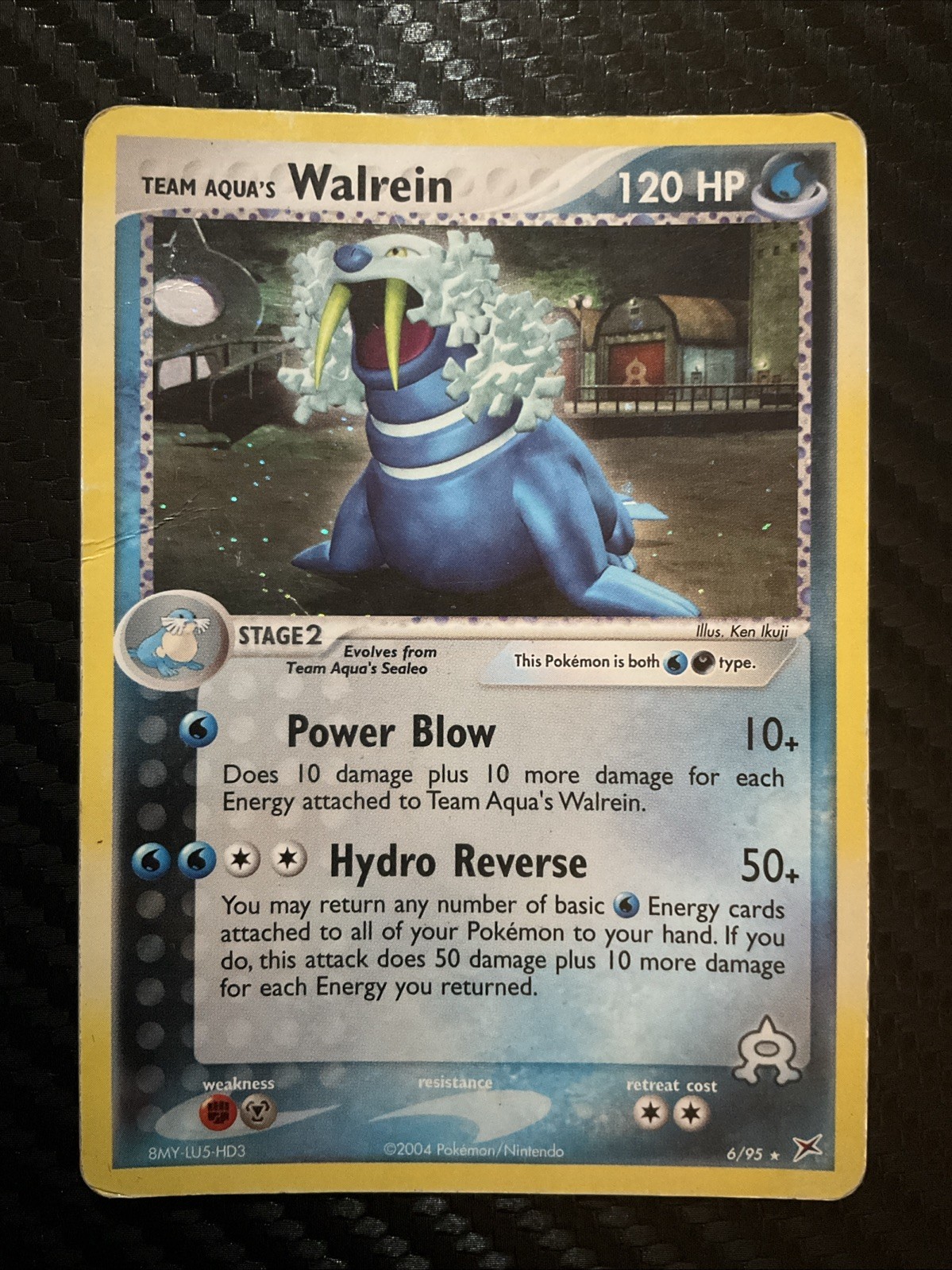 Team Aqua's Walrein 6/95 Holo Team Magma vs Team Aqua 2004