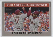 2019 Topps Heritage High Number Combo Cards Bryce Harper Rhys Hoskins #CC-2 sh7
