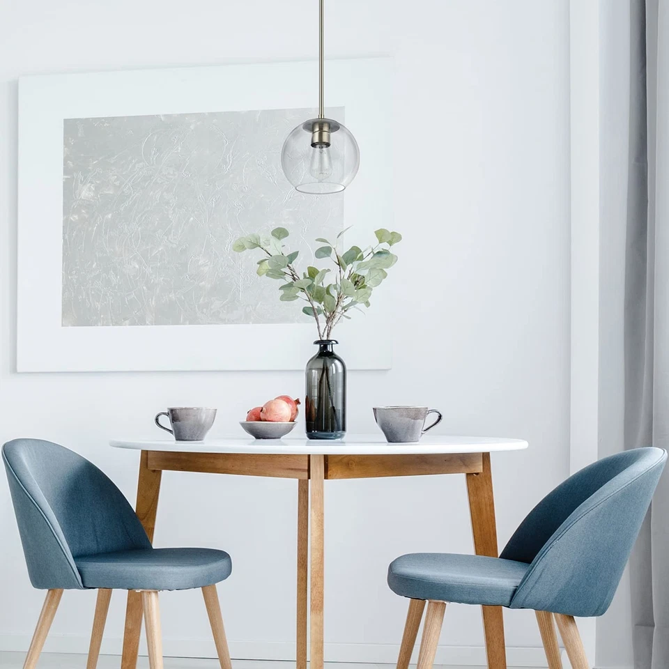 Colgante eléctrico 60871 Vivienne 1 luz, latón, pantalla de vidrio transparente Foto 4 de 4