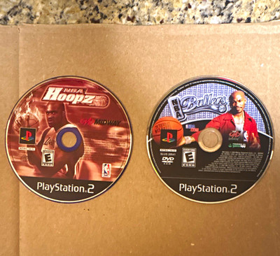 PS2 Arcade Basketball 2 Game Lot - NBA Hoopz & NBA Ballers Discs Tested