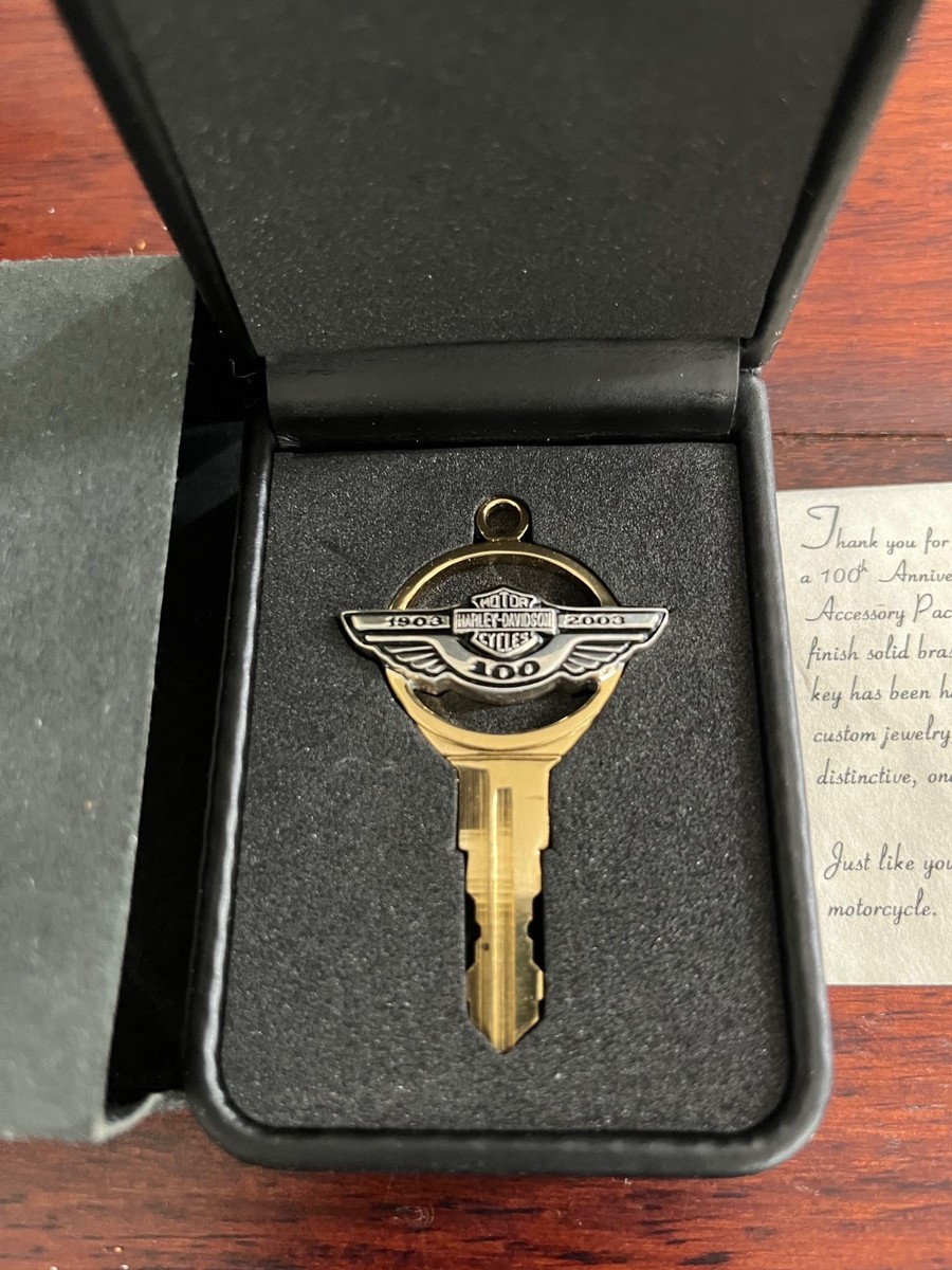 Harley Davidson 100th Anniversary Gold Key (Brass & Sterling