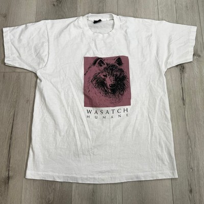 Vintage 90 s Wasatch Humane Tshirt XL Single Stitch Made in USA
