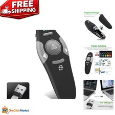 Ergonomic 2-in-1 USB & Type C Wireless Presen...