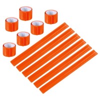 12 StüCk Reflektierende Slap Bands,Reflektor Band Snap Armband Orange