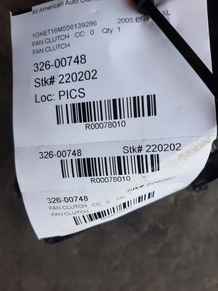 02 03 04 05 06 07 GMC ENVOY embrague ventilador 4,2 L 5,3 L 25790869 Foto 3 de 4