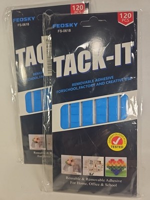 Feosky Adhesive Poster Sticky Tack Putty, Reusable and Removable 2Pack, Blue 