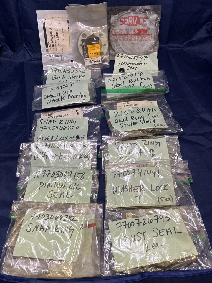 Lote de inventario de piezas pequeñas Renault Lesharo venta - 54 piezas - 15 números de pieza nuevo Foto 2 de 4