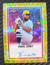 2025 Leaf Vivid Yoniel Curet GOLD Refractor 1/1 AUTO TB RAYS #BA-YC2 RARE