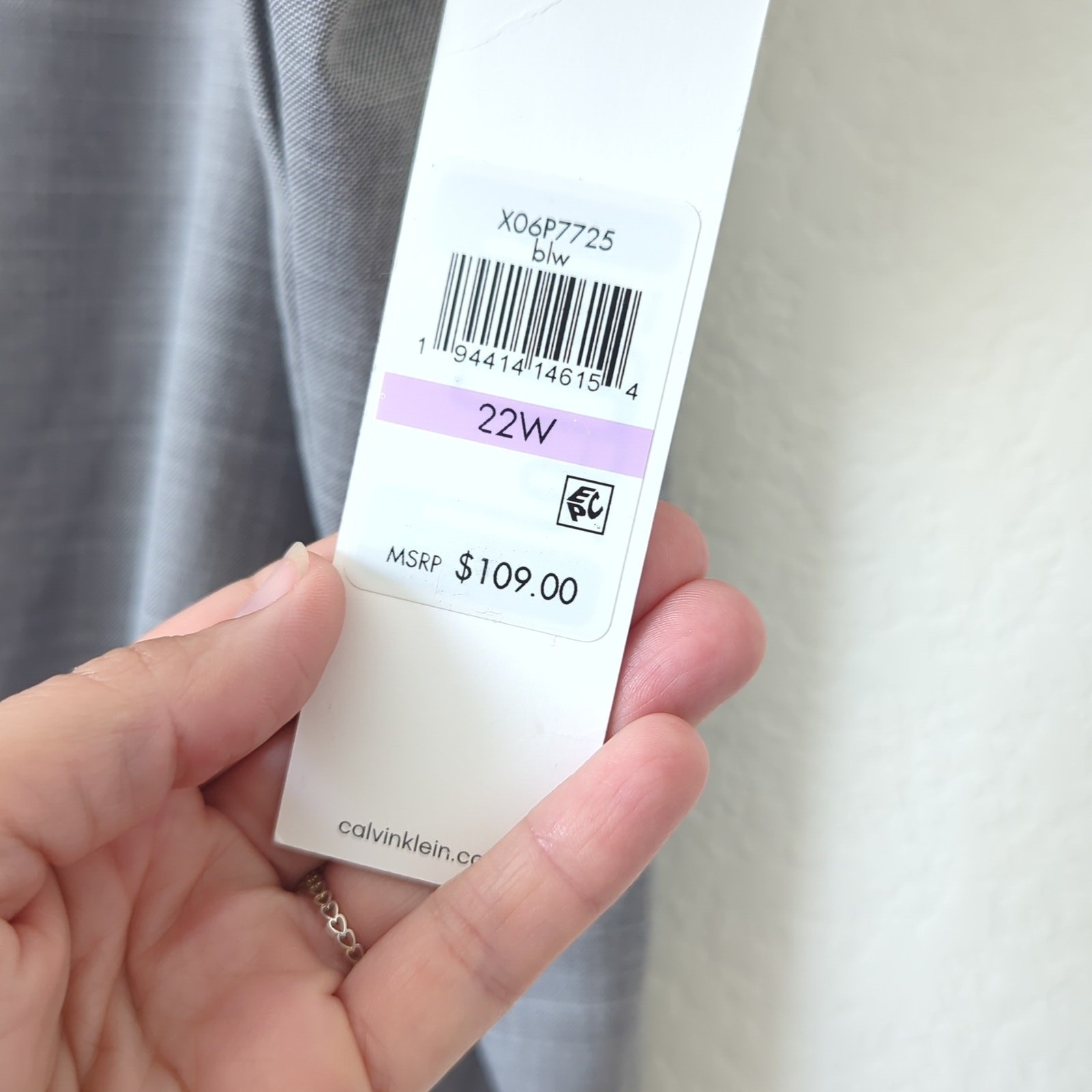 NWT Calvin Klein Womens Dress Pants Gray Size 22W Career Wear to Work Trouser thumbnail 4