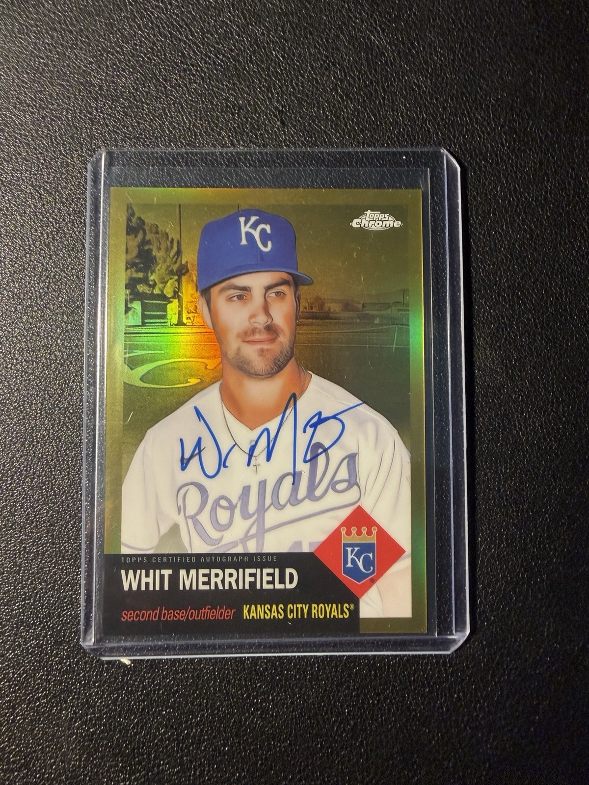 2022 Topps Chrome Platinum Anniversary Whit Merrifield Auto Gold /50