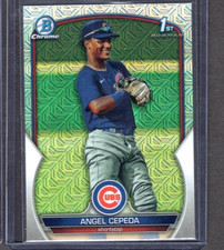 Angel Cepeda 2023 Bowman Chrome 1st Mojo Refractor RC #BCP-205 Chicago Cubs