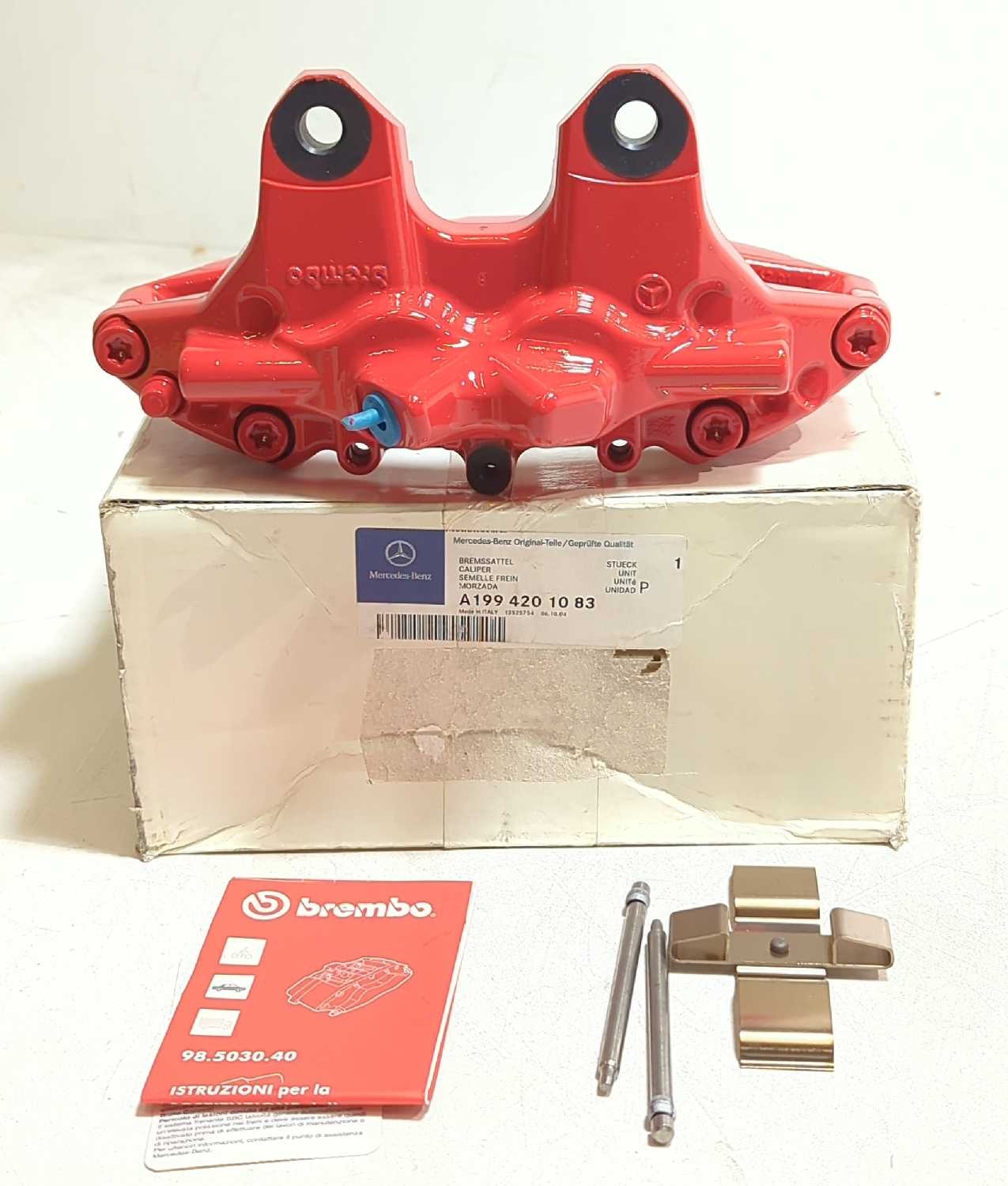 New OEM Mercedes RH Rear Brake Caliper 2005-2009 McLaren SLR Red 1994201083