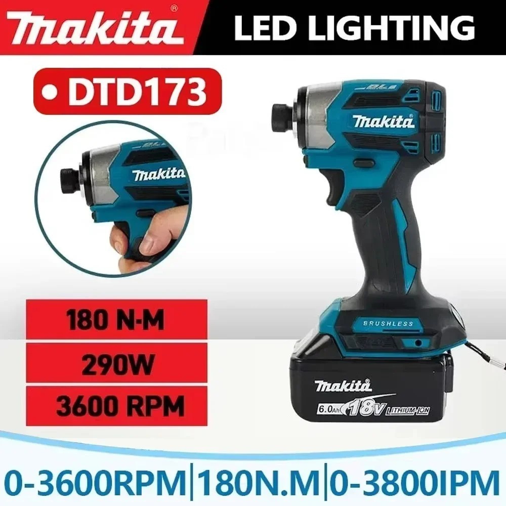 Makita DTD173 18V Brushless Cordless Impact Driver – 180Nm (Tool Only)