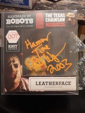 HANDMADE BY ROBOTS SIGNED LEATHERFACE ( BRETT WAGNER ) ( OC CERT )/WITH INSERT !