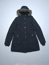 Refrigue Giubbotto invernale Donna Cappuccio con pelliccia Tg S Nero