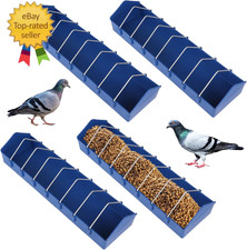 4 Pcs Large Pigeon Feeders 8-Slot Bird Dispensers, Poultry Feeding Dishes