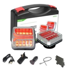Wireless Trailer Lights, Magnetic LED Trailer Light Rechargeable, Portable red
