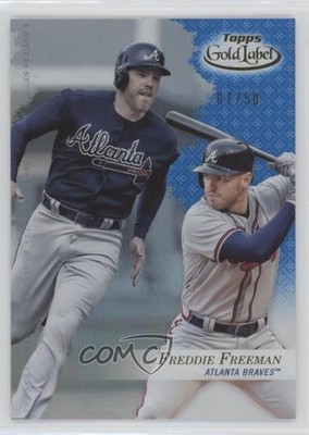 2017 Topps Gold Label Class 3 Blue 7/50 Freddie Freeman #37 2d8