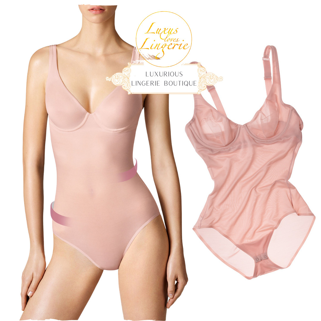 Sheer Touch Forming Body By Wolford 36 D Rosepowder Rose Silky Transparent