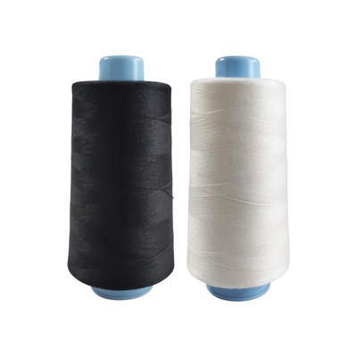 2 Spools Polyester 3000 Yards Sewing Thread Spools, 40/2 Thread for Sewing Ma...