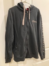 Large Indian Motorcycle Zip Up Hoodie Jacket As Is Missing Zipper Pull