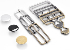 12 Sets Assorted Metal Overalls Buckles, 1-1/2" Overall Replacement Clasp Clips