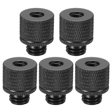 Tripod Screw Adapters Camera Screw Mount 1/4" Female to M10 Male Black 5Pcs