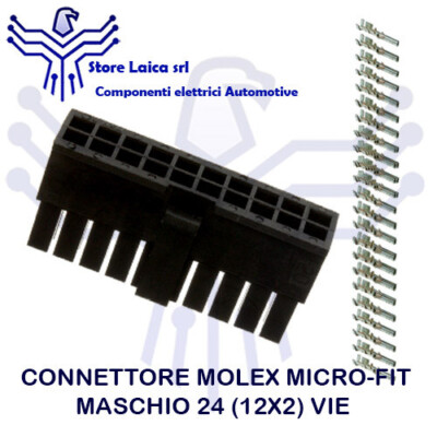 Satz Steckverbinder Molex MICRO-FIT24 (12X2) Wege Male mit Klemmen Auto Motorrad