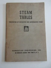 vintage 1940 booklet Steam Tables Combustion Engineering Inc-Superheated Steam