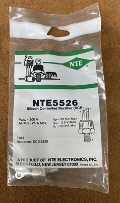 NOS NEW NTE Electronics NTE5526 SCR, 300VRM, 25A 