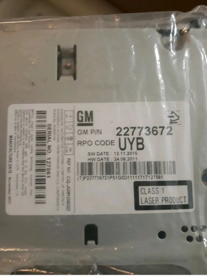 Cd Radio Player Opel Chevrolet Vauxhall 22773672 Panasonic - Immagine 2 di 3