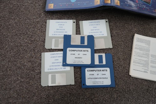 Computer Hits By Beau Jolly ~ Original Boxed Atari ST Game Deep Space Brataccas - Afbeelding 4 van 8