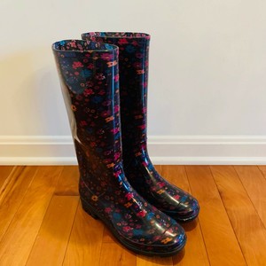 Codelli Hasta la Rodilla Alta De Goma Para Lluvia Y Nieve Botas/para mujer  Talla 6/patrón floral | eBay