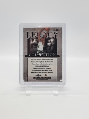 2022-23 Leaf Vivid Metal BILL RUSSELL Legacy Collection Auto