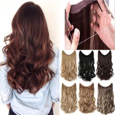 Long As Human 100 Natural Invisible Wire Hidden Hair Extensions Brown One Piece