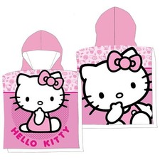 Hello Kitty Hooded Poncho - Girls Soft Material Bath  Beach Towel