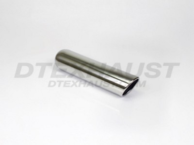 DT-244012RSL EXHAUST STAINLESS ROLL SLANT TIP 2.25'' INLET 4'' OUTLET 12'' LONG 