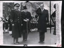 1953 Press Photo Marshal Tito & Winston Churchill, Anthony Eden in London
