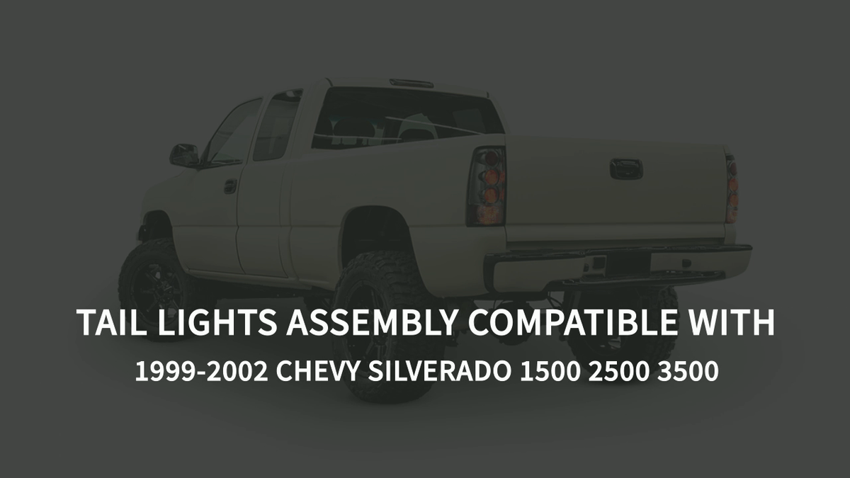 Tail Lights For 1999-2002 Chevy Silverado GMC Sierra 1500 2500 Rear Brake Lamps - Foto 2