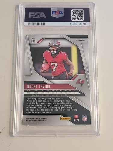2024 PANINI PRIZM SILVER PRIZM #316 BUCKY IRVING ROOKIE RC PSA 7 - 第 2/2 張圖片