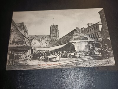 Early Engraving, The Fish Market, NORWICH, Norfolk